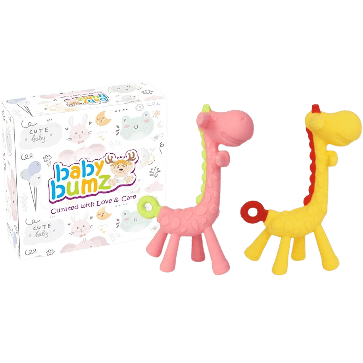 Baby Giraffee Multicolor Silicone Teether