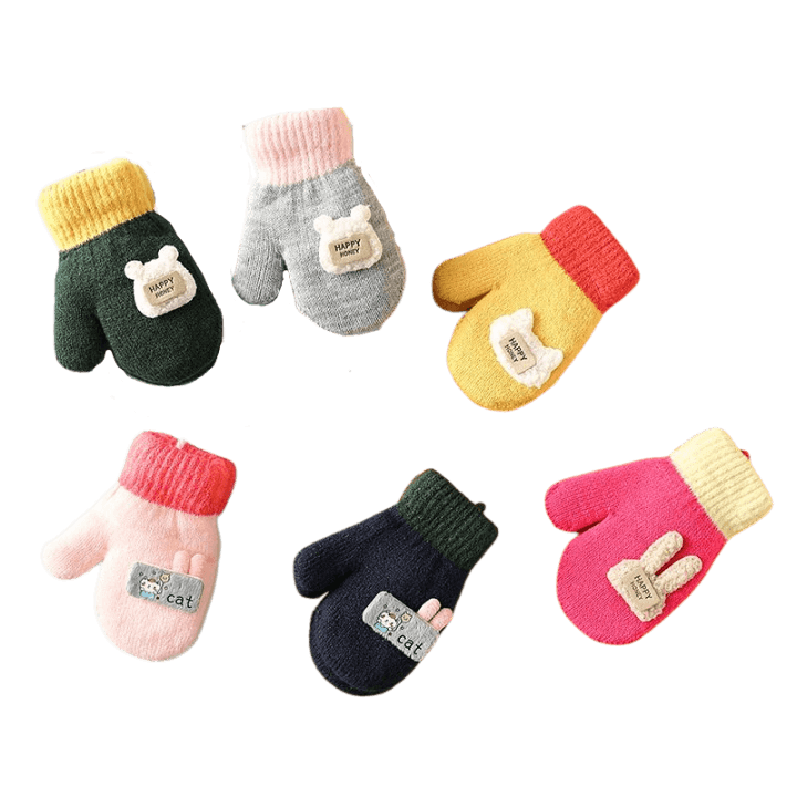 Kids’ Winter Knitted Gloves – Soft & Warm Cold-Weather Essential