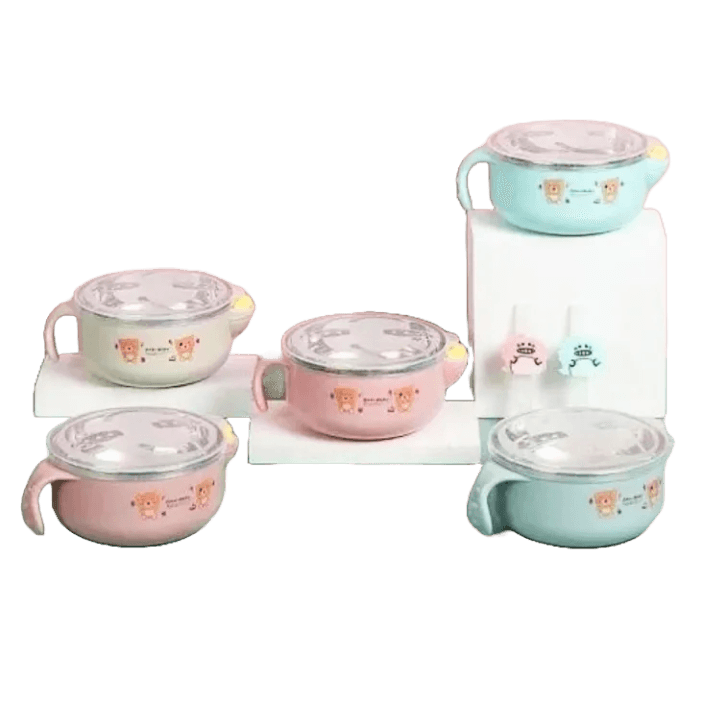 Baby Stainless Steel Warmer Feeding Bowl with Handle – Insulated Baby Food Bowl