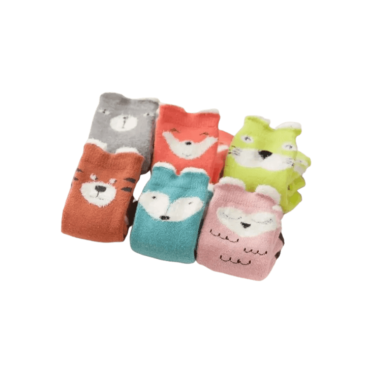 Combo of 3 Pair Baby & Kids Woolen Winter Socks – Warm & Stretchable Full-Length
