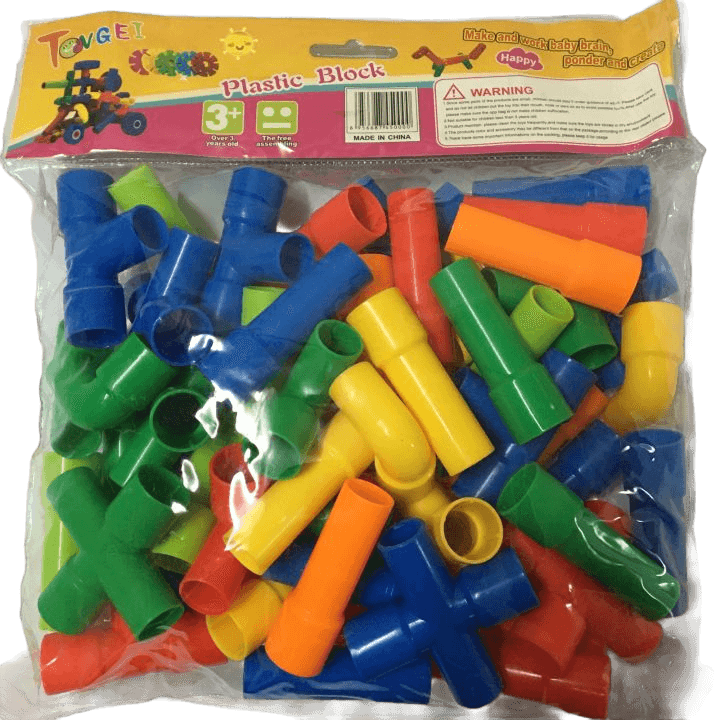 Kids Plastic Tangle Toy – Colorful Connecting Blocks for Creative Play