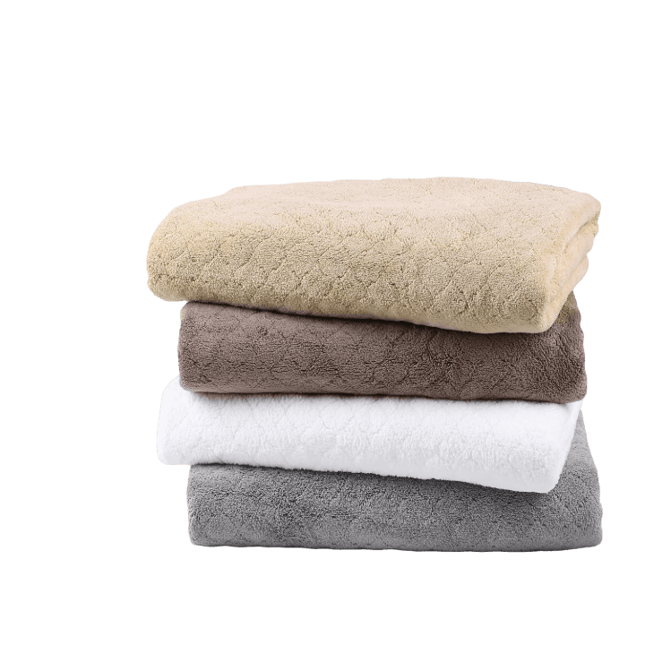 PureComfort Coral Fleece Bath Towels – Soft, Absorbent, No-Lint Duo (Small & Large)
