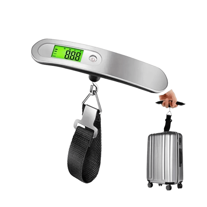 Portable Green LCD Digital Travel Luggage Scale – Accurate Hanging Baggage Weight Checker