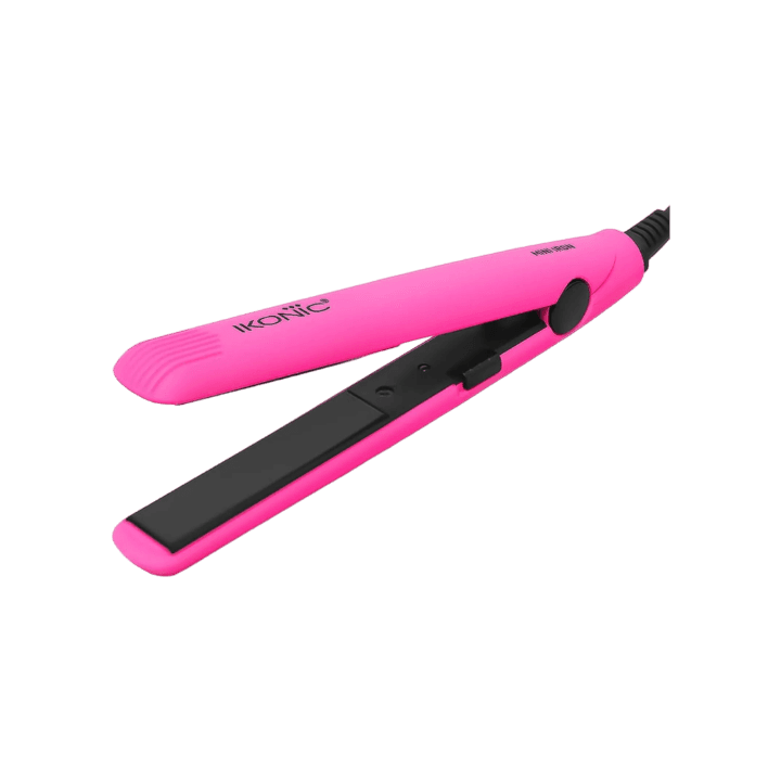 Ikonic Me Go Straight Hair Straightener – Black & Pink | Floating Ceramic Plates, Lock Function, Quick & Easy to Use