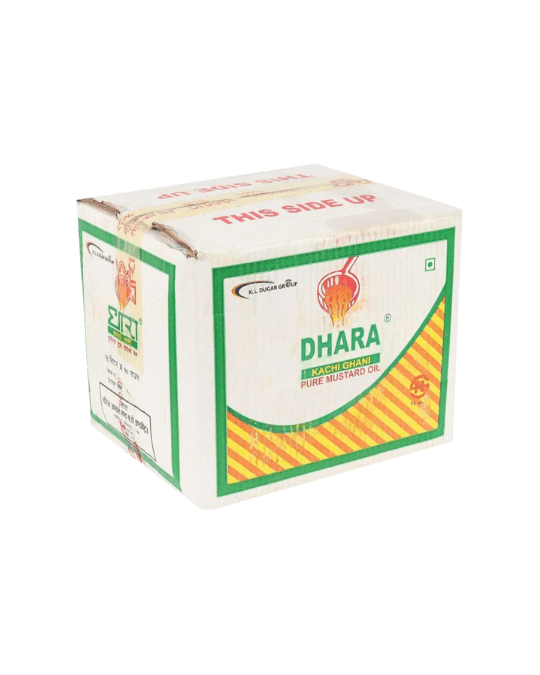 Dhara Mustard (Tori) Oil, 1ltr- Pack of 10 (1Box)
