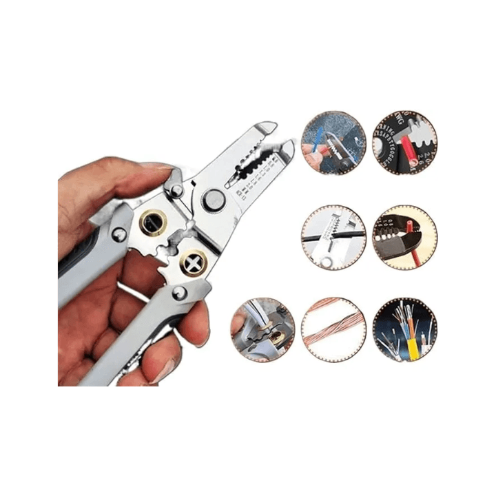 Multifunctional Wire Stripper Pliers – Electrical Crimping Tool for Cutting, Stripping & Pressing Wires
