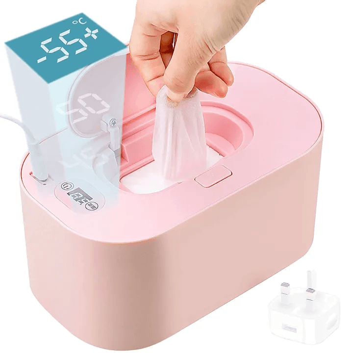 USB-Powered Wet Wipes Dispenser & Warmer for Babies (Adjustable 40–60°C)