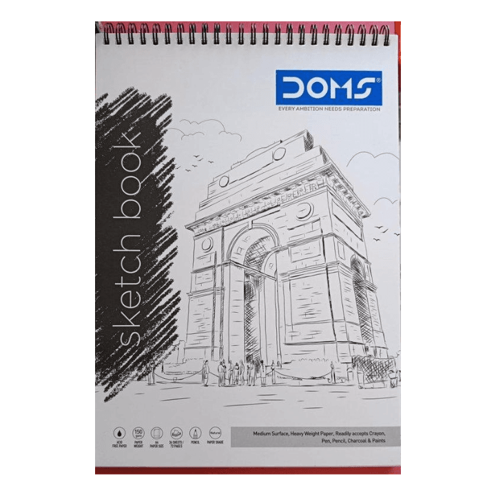 DOMS Sketch Book – A4 (36 Sheets, 150 GSM) Art No. 8645