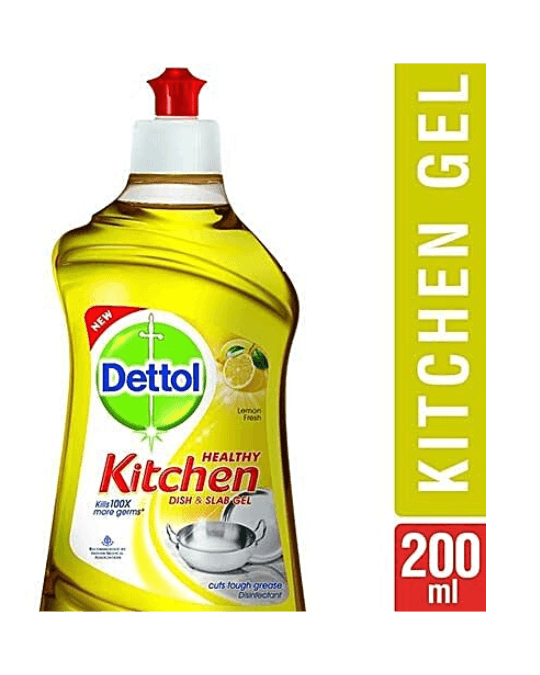 Dettol Kitchen Gel Liquid Dish Wash 200mL