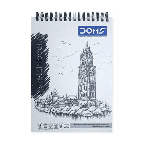 DOMS Sketch Book A5 Spiral Bound – 36 Sheets, 150 GSM (Model 8644)