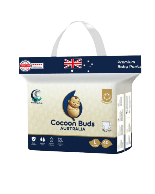Cocoon Buds Australian Diapers L - 40 Pcs