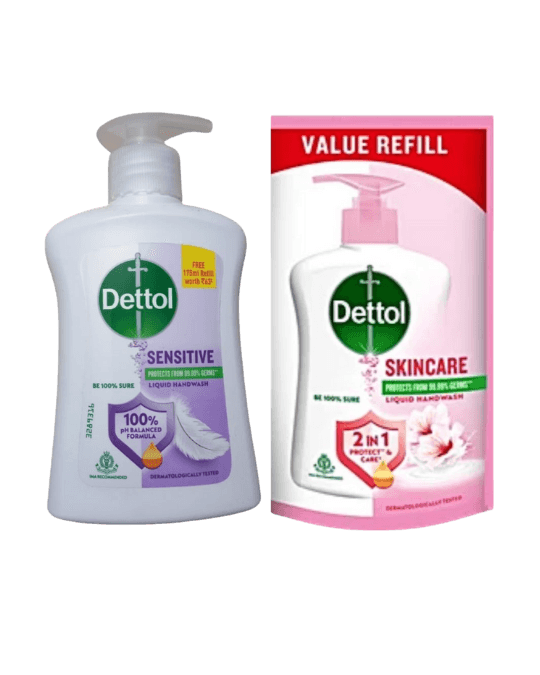 Dettol Sensitive and Skincare liquid handwashes 200 ml . 175ml refill free |