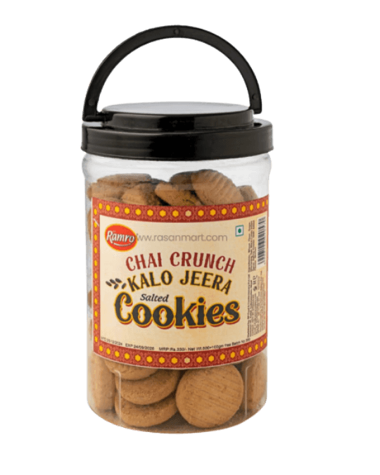 Ramro Chai Crunch Kalo Jeera Salted Cookies.