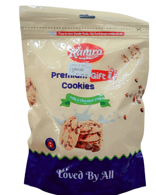 Ramro Premium Gift Milk & Chocolate Chip Cookies.