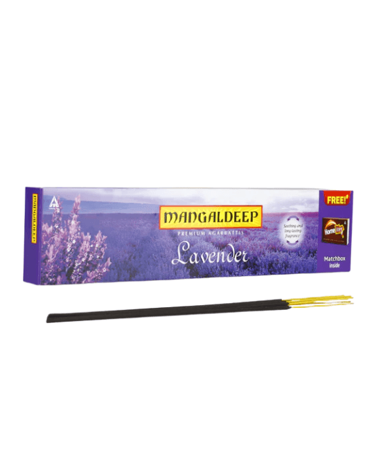 Mangaldeep Lavender Premium Incense 85 sticks.