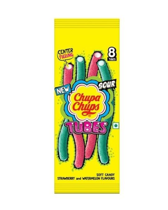 Chupa Chups Sour Tubes Soft Candy 80g