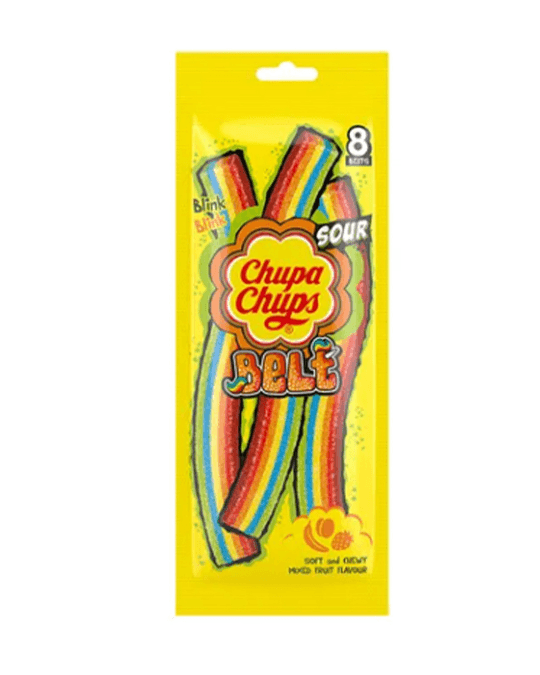 Chupa Chups Sour Belt, Mixed Fruit Flavour 57g
