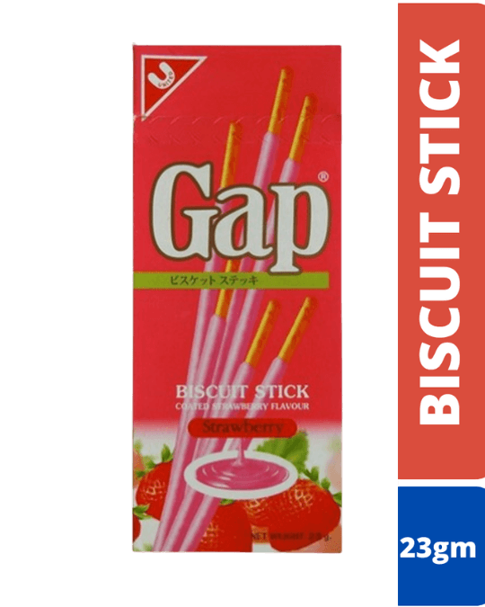 United Gap Strawberry Coated Biscuit Sticks 23gm