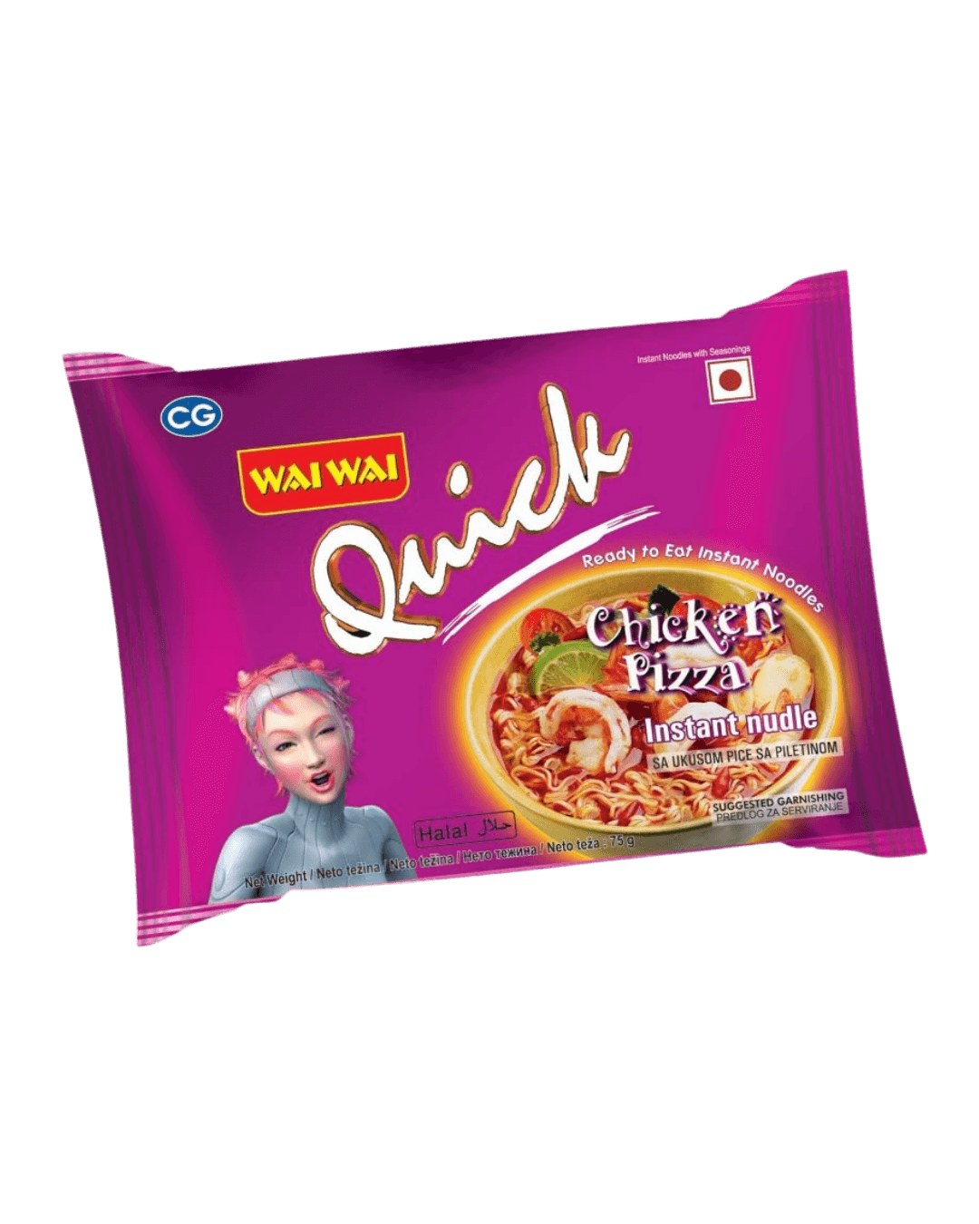 Wai Wai Quick Chicken Pizza
