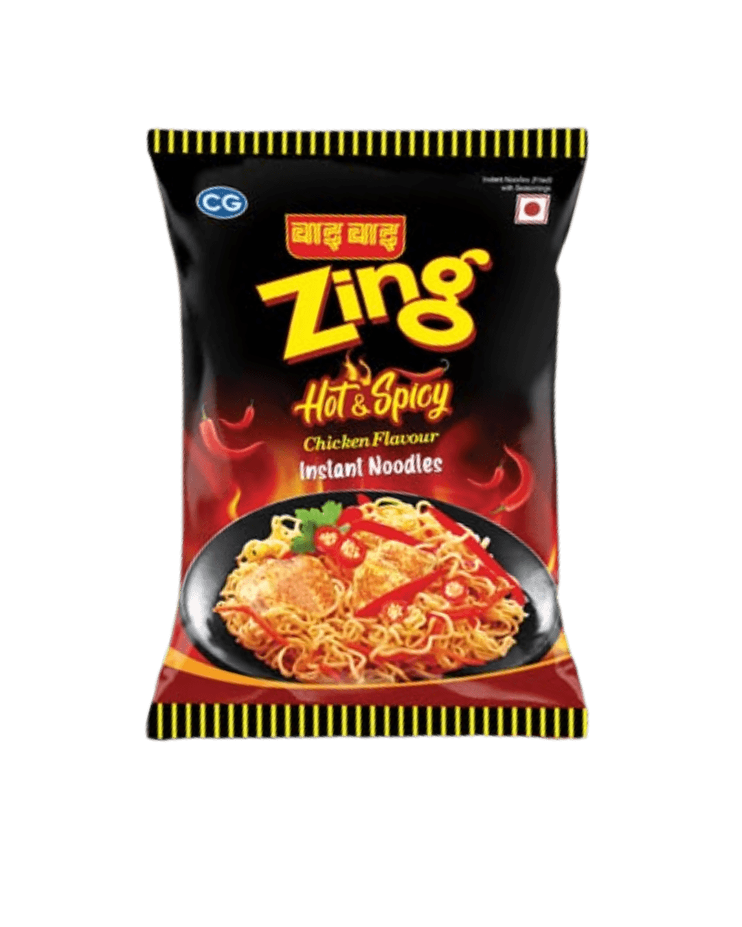 wai wai zing hot & spicy instant noodles 60g