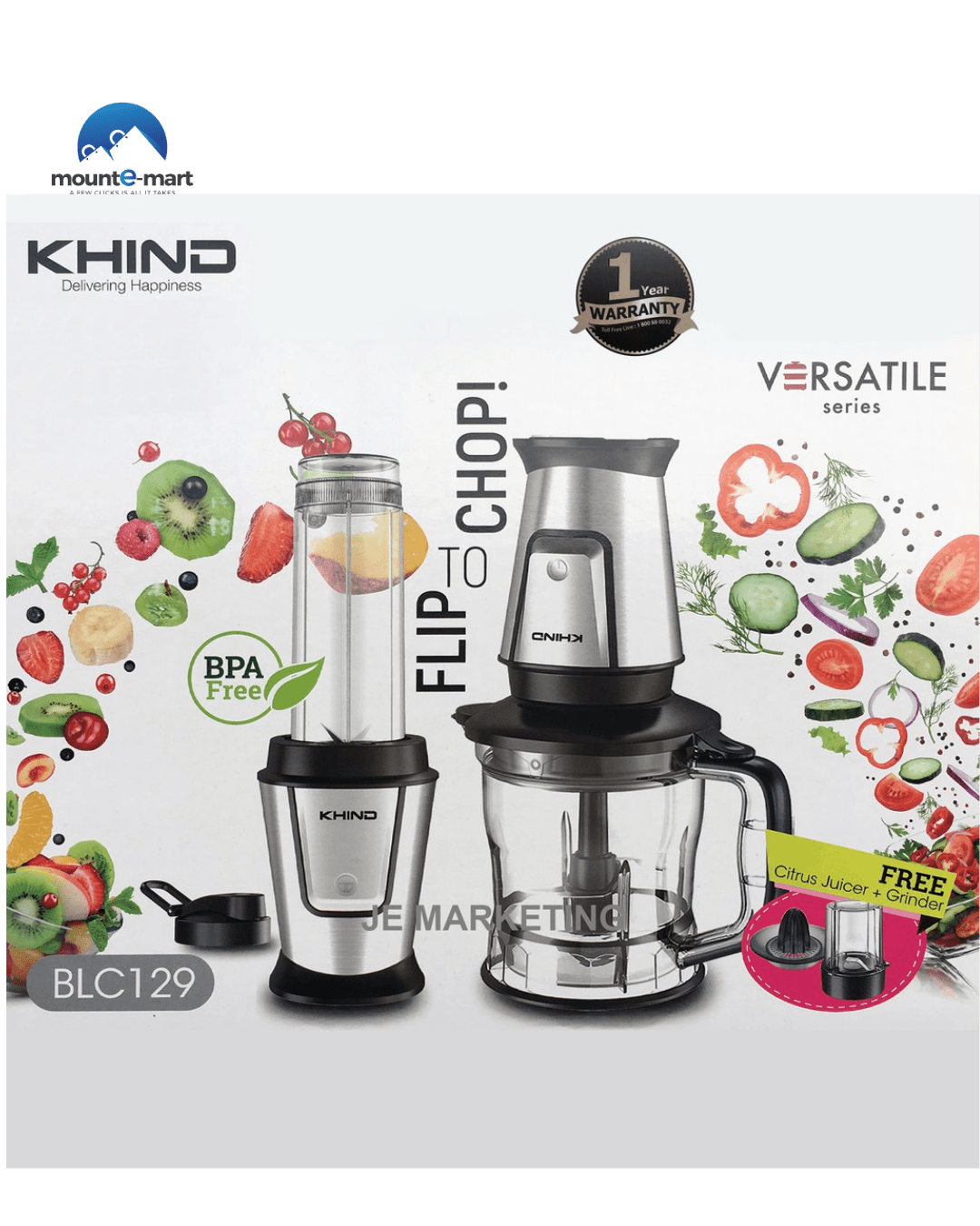 Khind Multi Blender Chopper BLC129