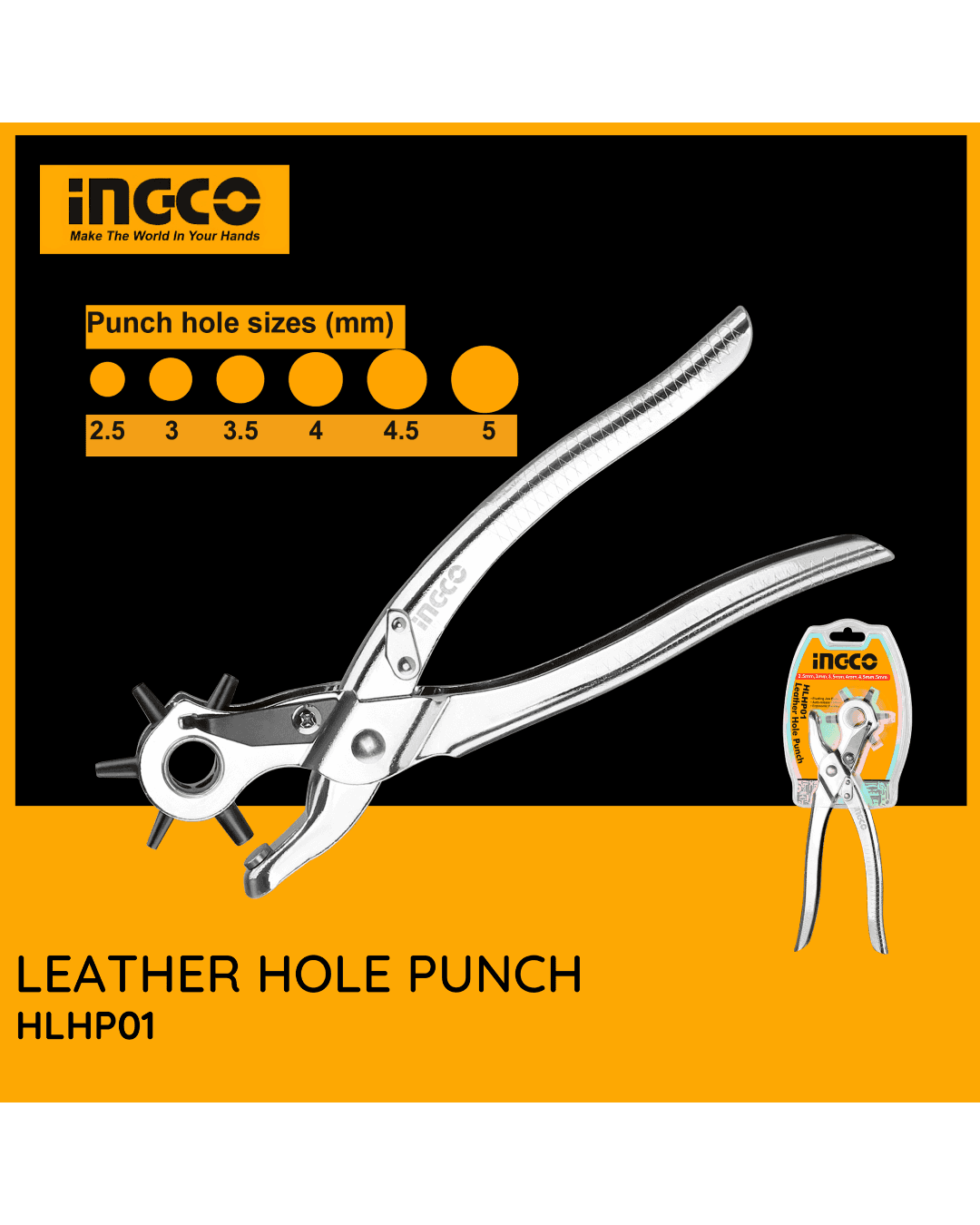 Ingco Brand New Leather Hole Punch HLHP01