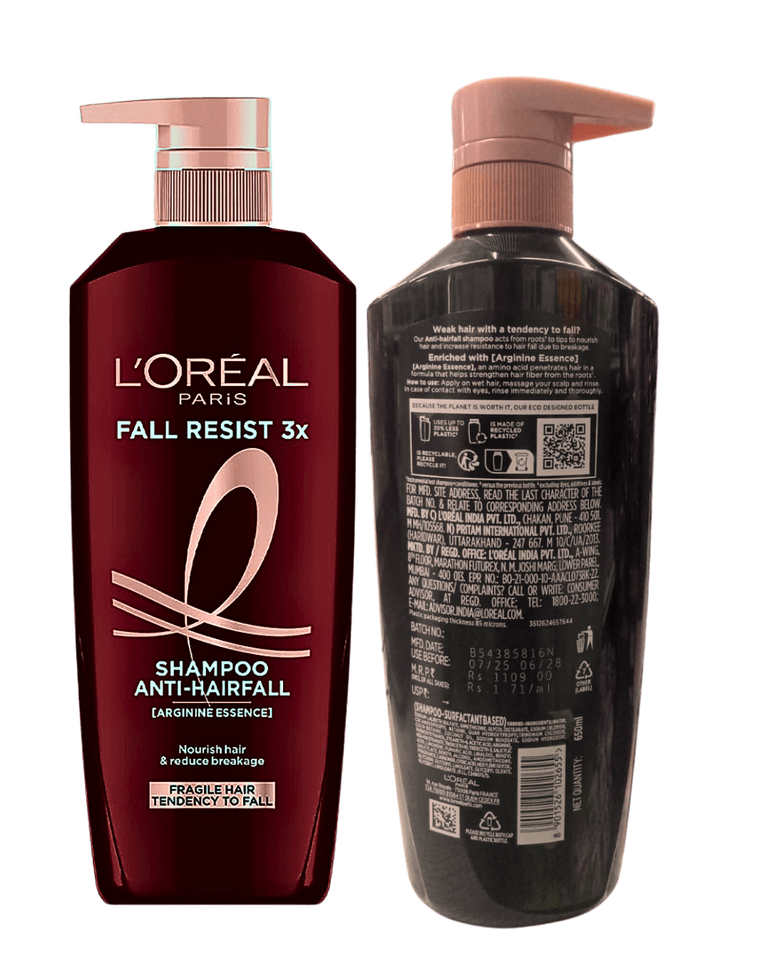 L'Oréal Paris Fall Resist 3X Anti-Hairfall Shampoo 650 ml