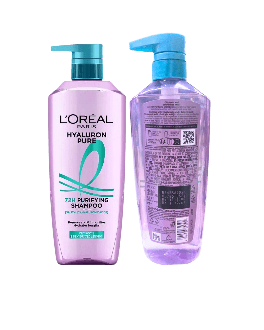L'Oréal Paris Hyaluron Pure 72H Purifying Shampoo 650ml