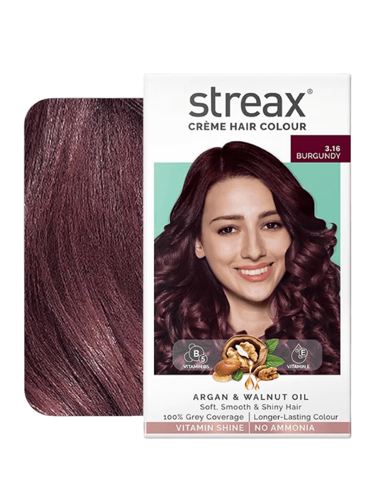 Streax Crème Hair Colour in shade 3.16 Burgundy .