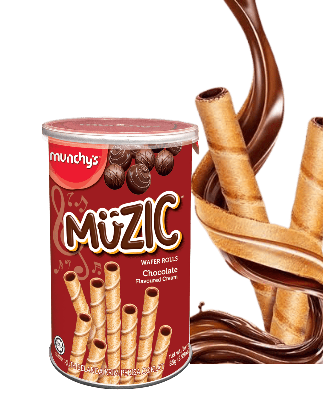 Munchy's Muzic Wafer Rolls 85gm