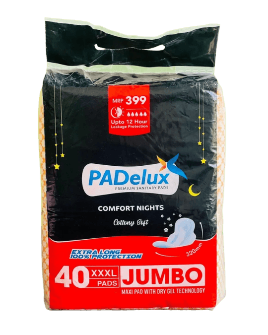 PADelux Comfort Nights Premium Sanitary Pads (Jumbo Pack 40pads) XXXL