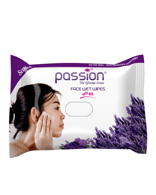 Passion Lavender Scented Face Wet Wipes.