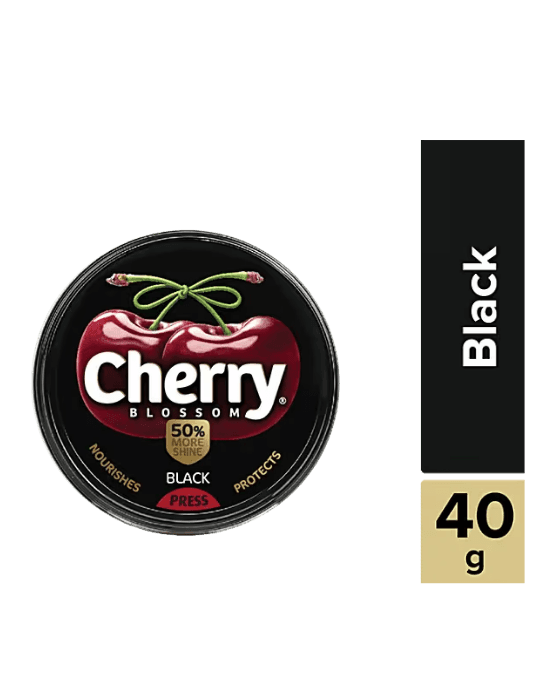 Cherry Blossom Black Shoe Polish 40gm