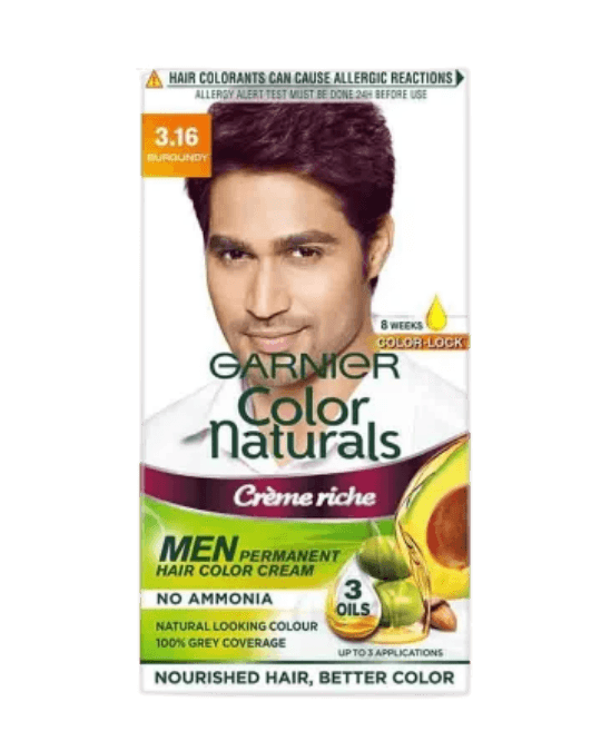 Garnier Color Naturals Crème Riche for Men Hair Color 3.16 Burgundy