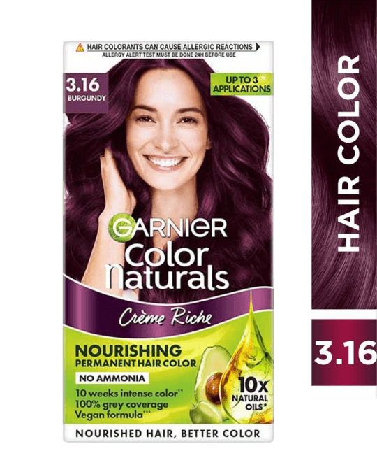 Garnier Color Naturals Crème Riche Shade 3.16 Burgundy 70ml.
