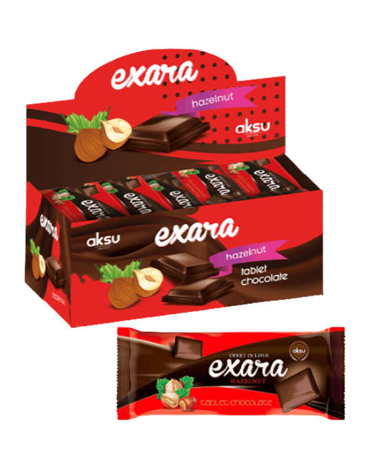 Aksu Exara Hazelnut Tablet Chocolate 90gm