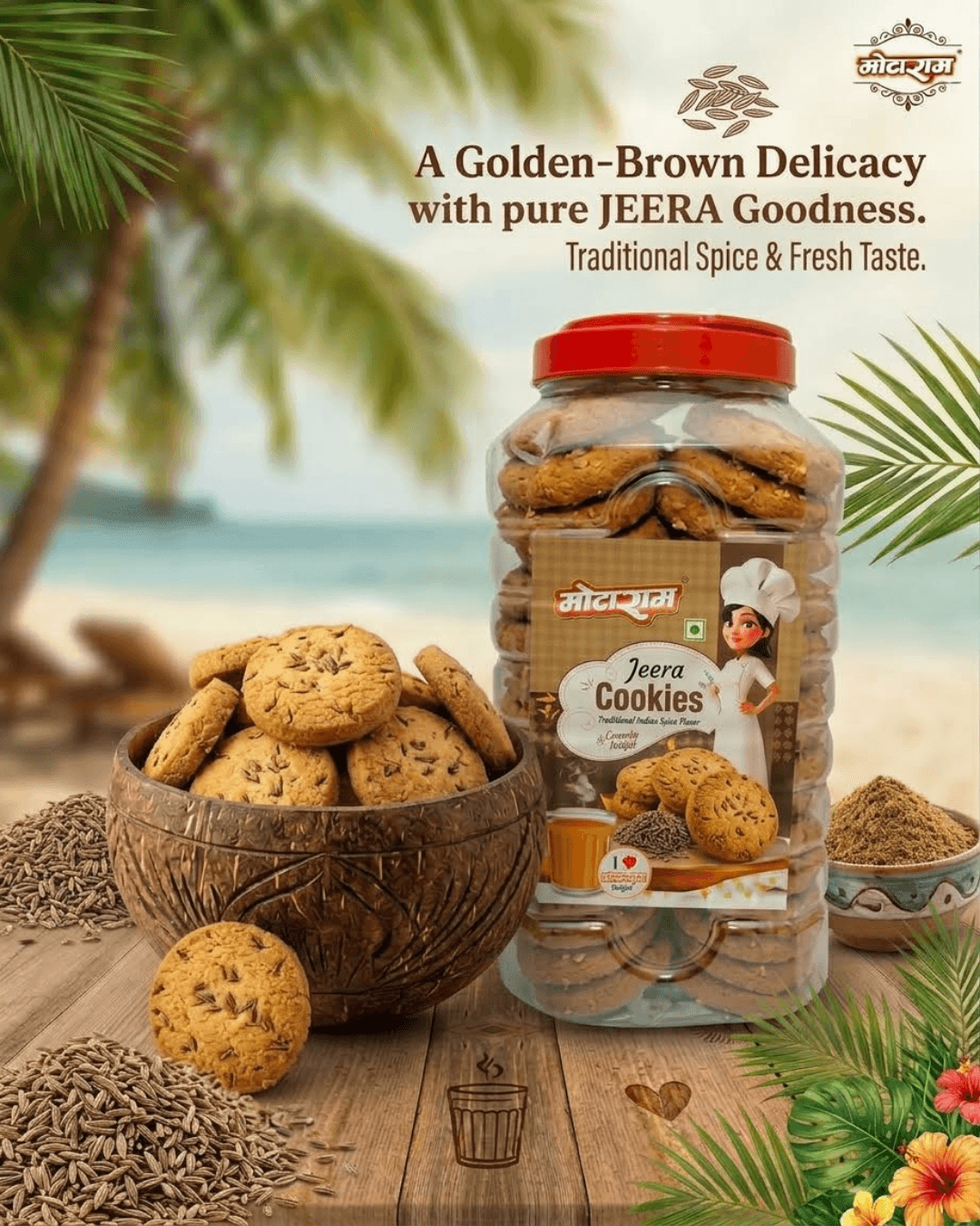 Motaram Jeera Cookies 25gm*60 psc