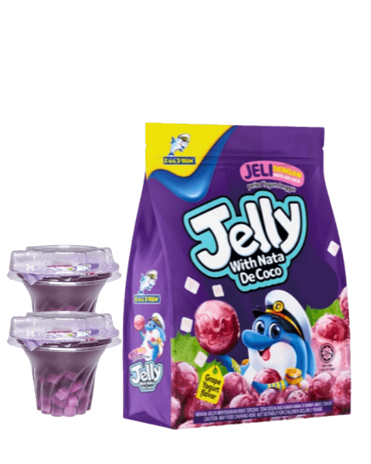 Dolphin Grape Yogurt Jelly with Nata de Coco 320gm