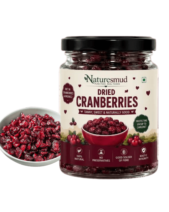 Naturesmud Dried Cranberries 100g – Sweet & Tangy