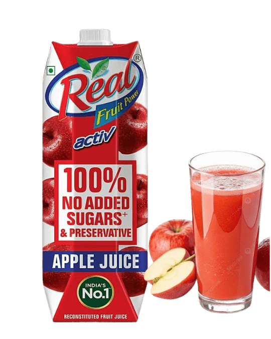 Real Activ 100% Apple Juice 1 Ltr
