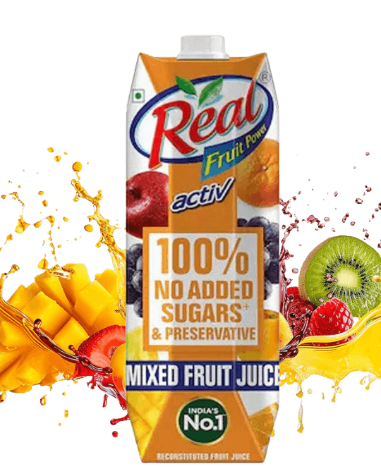 Real Activ 100% No Added sugars & preservative Mixed Fruit Juice 1 Ltr