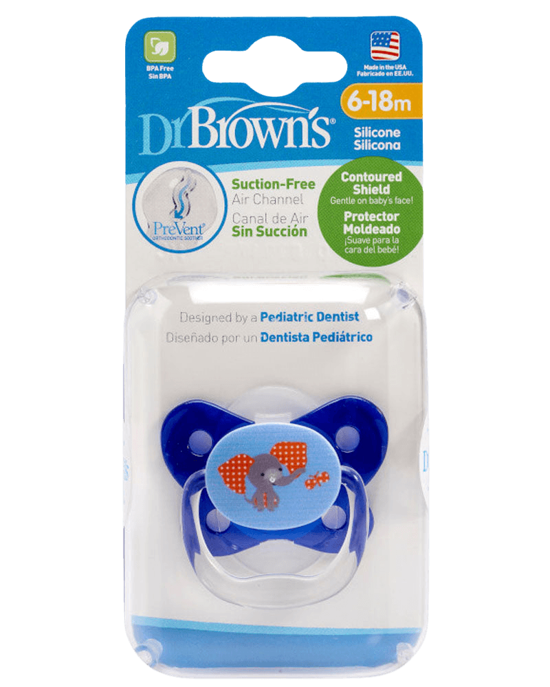 Dr Brown's Prevent Contoured Shield Pacifier Stage 2, (6-18M)