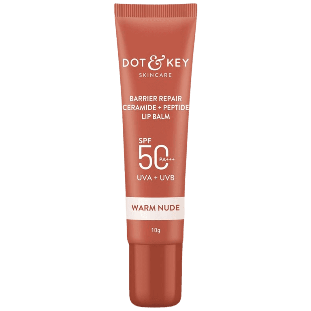 Dot & Key Barrier Repair Ceramide & Peptide Lip Balm SPF 50, PA+++ Shade: Warm Nude | 10GM