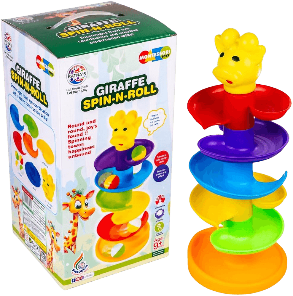 Ratna's Giraffe | Spin-N-Roll | Ball Stacking Tower