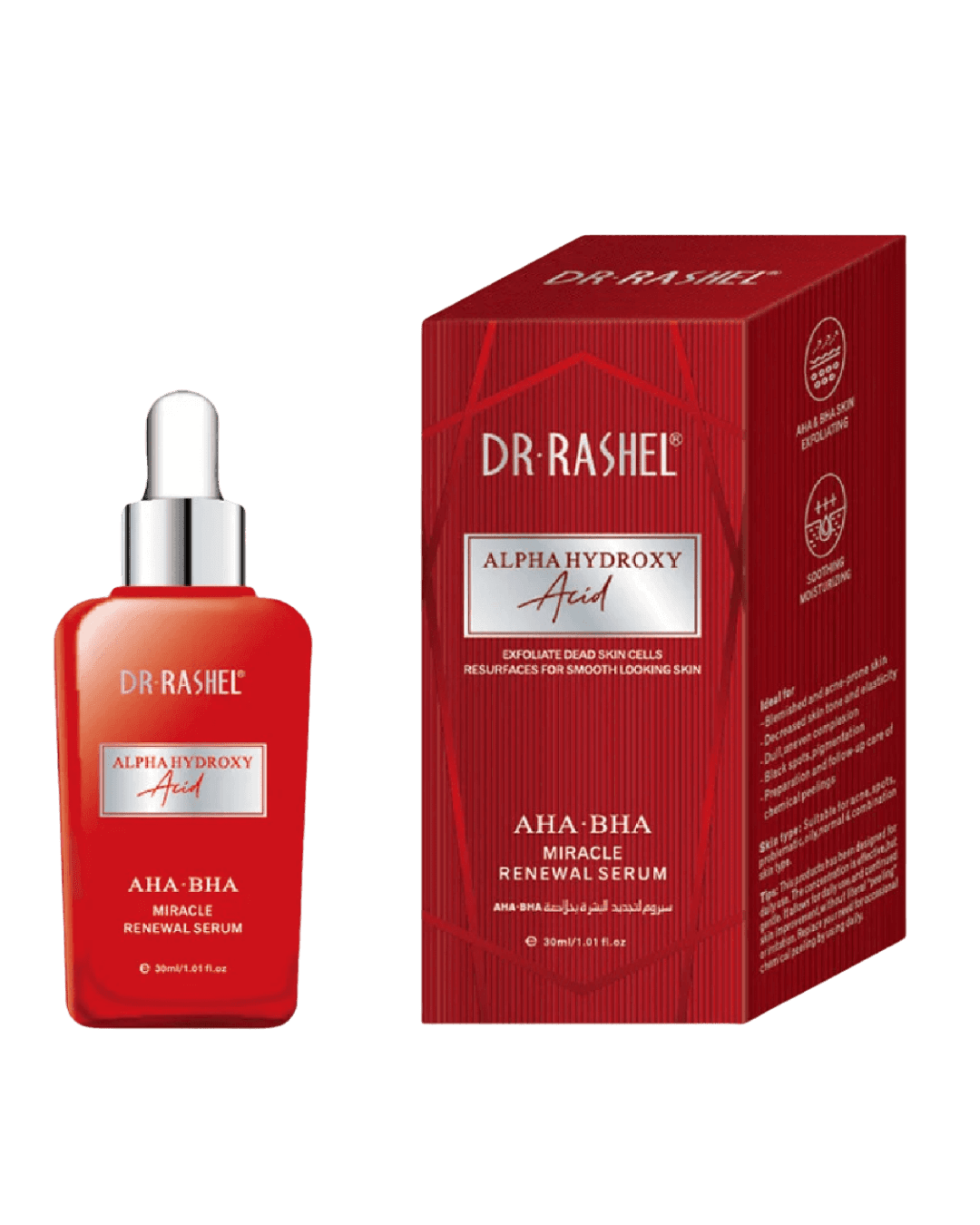 Dr. Rashel  | Alpha Hydroxy Acid  | AHA-BHA Miracle Renewal Serum | 30ml