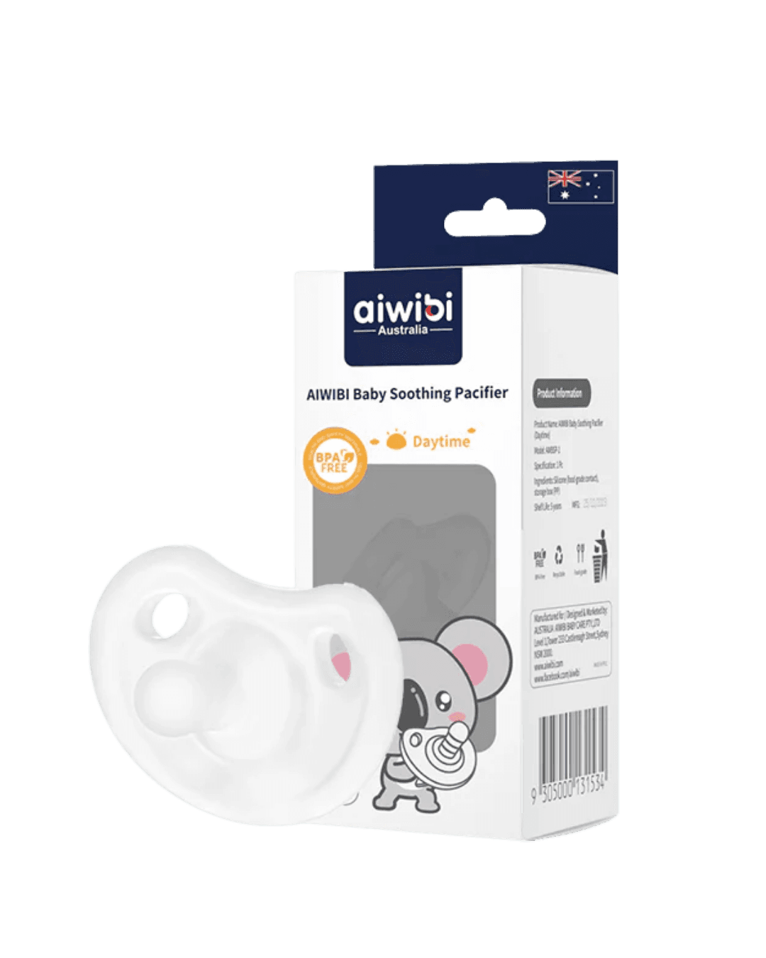 Aiwibi | Baby Ultra-Light Silicone Soothing Pacifier| (Day & Night）