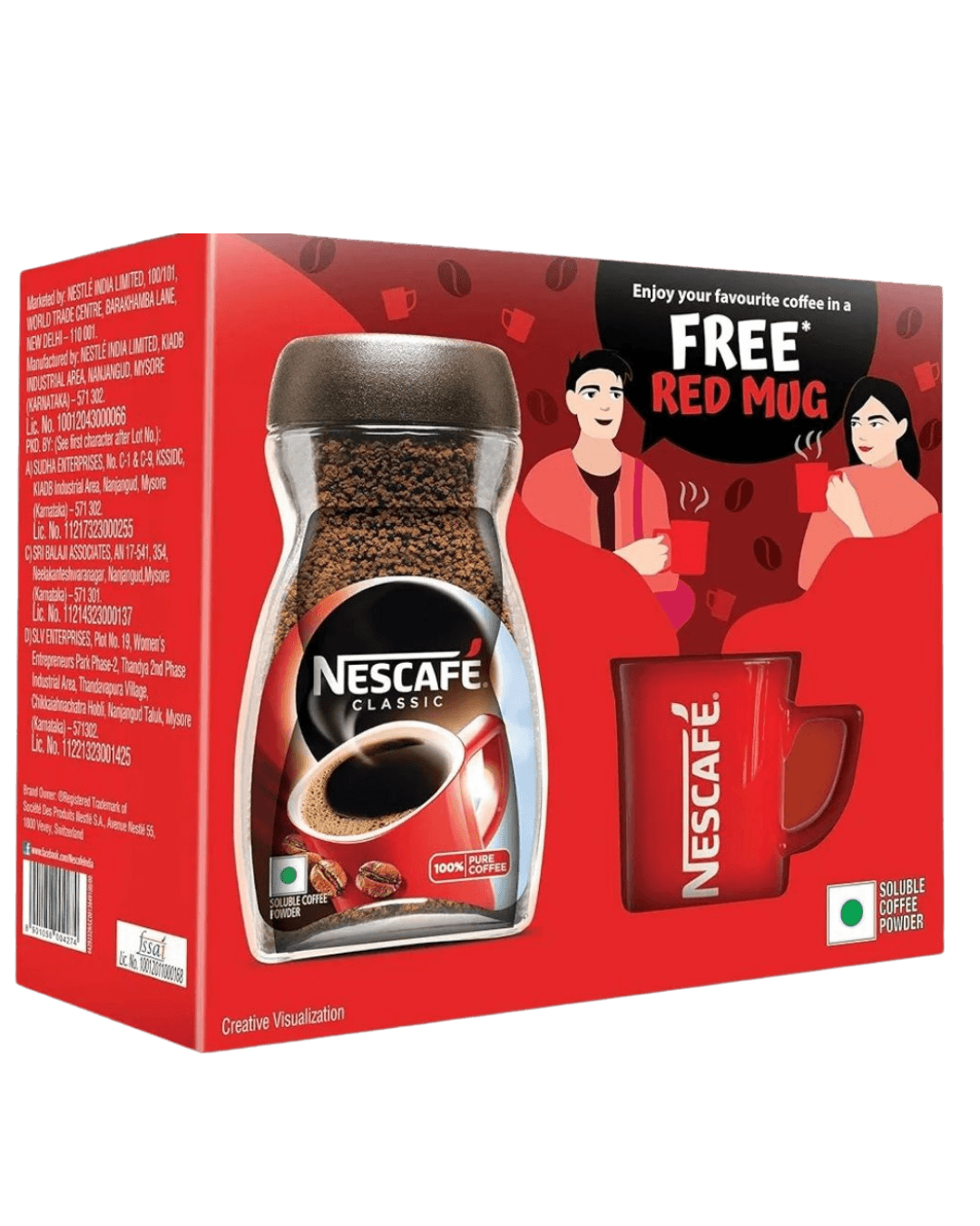 Nescafe Classic Coffee | Free Red Mug | 190 Gm