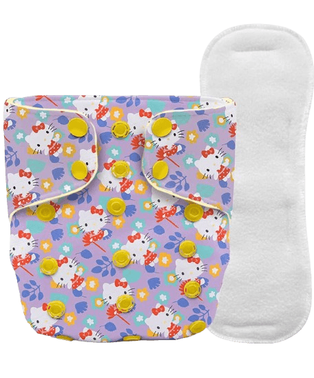 Baby Washable & Waterproof Clothes Diaper ( With 1pc Insert free in 1pc Diaper)