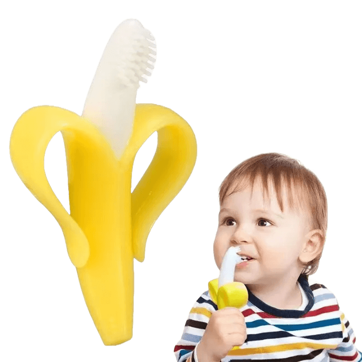100% Food Grade Silicone Banana Teething Toy for Toddlers (3–12 Months)