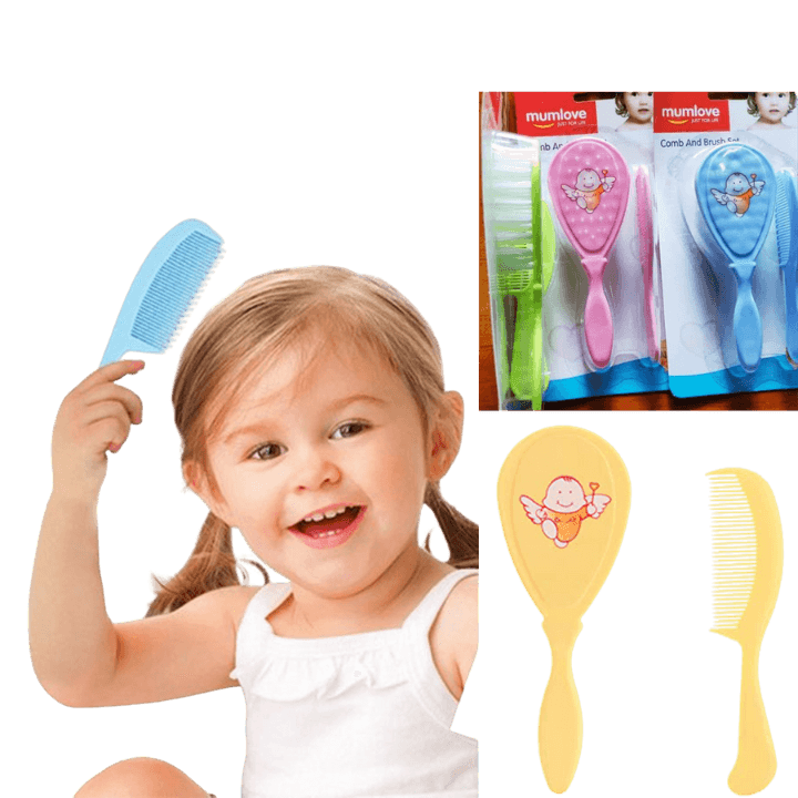 Custom Baby Plastic Hair Brush and Comb Set – Gentle Scalp Cleaning for Infants
